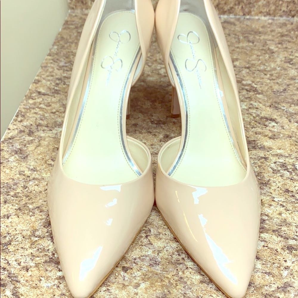 Jessica Simpson tan leather heels